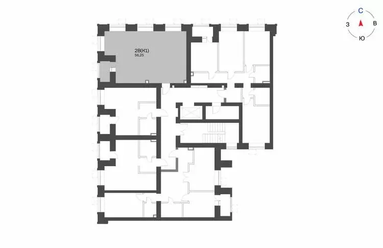 2-комнатная квартира: Нижнекамск, 15-й микрорайон, ЖК Калина (56.25 м) - Фото 1