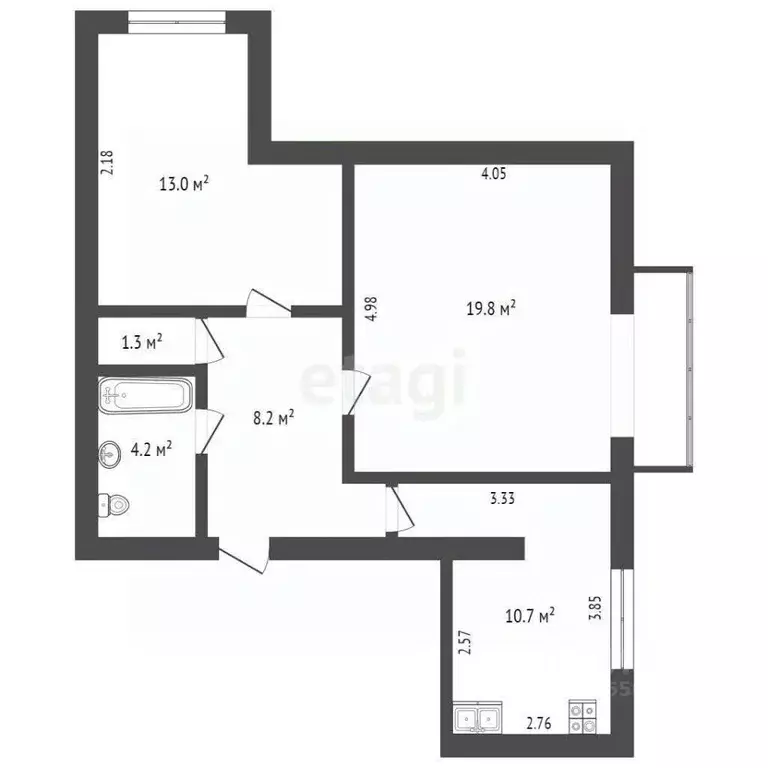 2-к кв. Севастополь ул. Молодых Строителей, 12 (55.5 м) - Фото 1