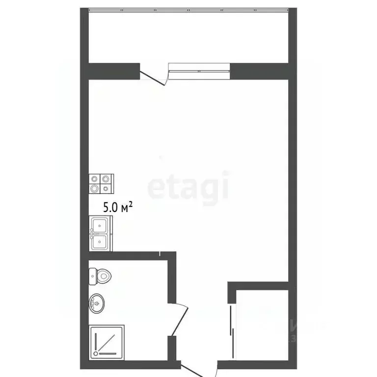 Студия Челябинская область, Миасс бул. И.И. Седова, 11 (24.0 м) - Фото 2