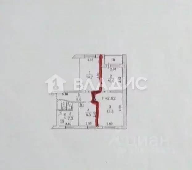 4-к кв. Московская область, Люберцы Шоссейная ул., 10 (70.2 м) - Фото 2