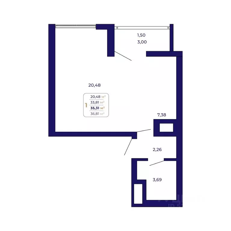 1-к кв. Башкортостан, Уфа Затон-Восточный жилрайон, Паруса жилой ... - Фото 1