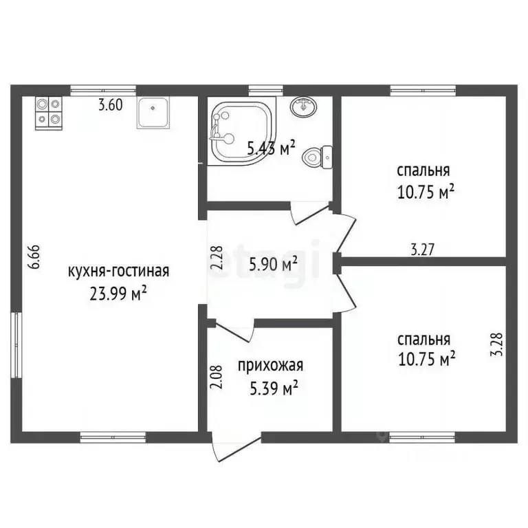 Дом в Вологодская область, д. Жилино ул. Весны, 3 (65 м) - Фото 2
