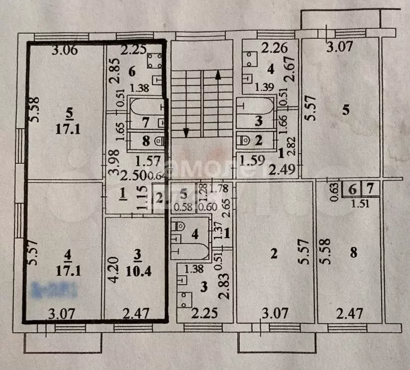 3-к. квартира, 60,8 м, 2/5 эт. - Фото 0