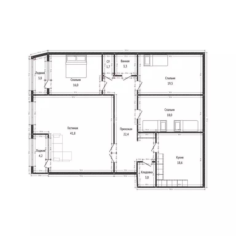 4-комнатная квартира: Махачкала, улица Захарочкина, 50 (153 м) - Фото 1