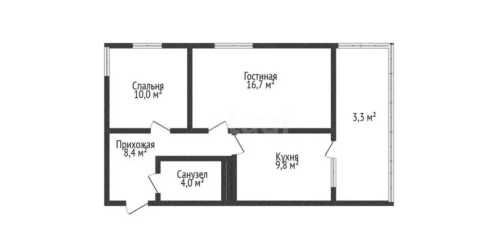 2-комнатная квартира: Краснодар, Командорская улица, 15/1 (52.79 м) - Фото 0