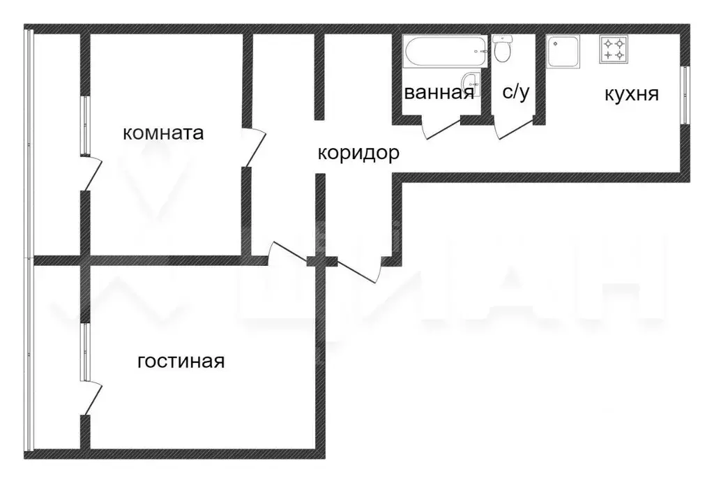 2-к кв. Челябинская область, Челябинск Солнечная ул., 24б (74.0 м) - Фото 2