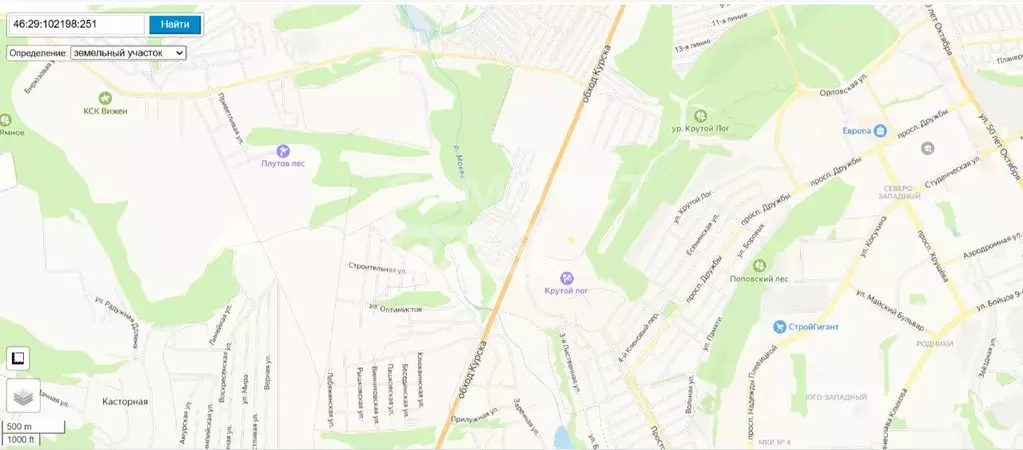 Участок в Курская область, Курск ул. Крутой Лог (10.0 сот.) - Фото 1