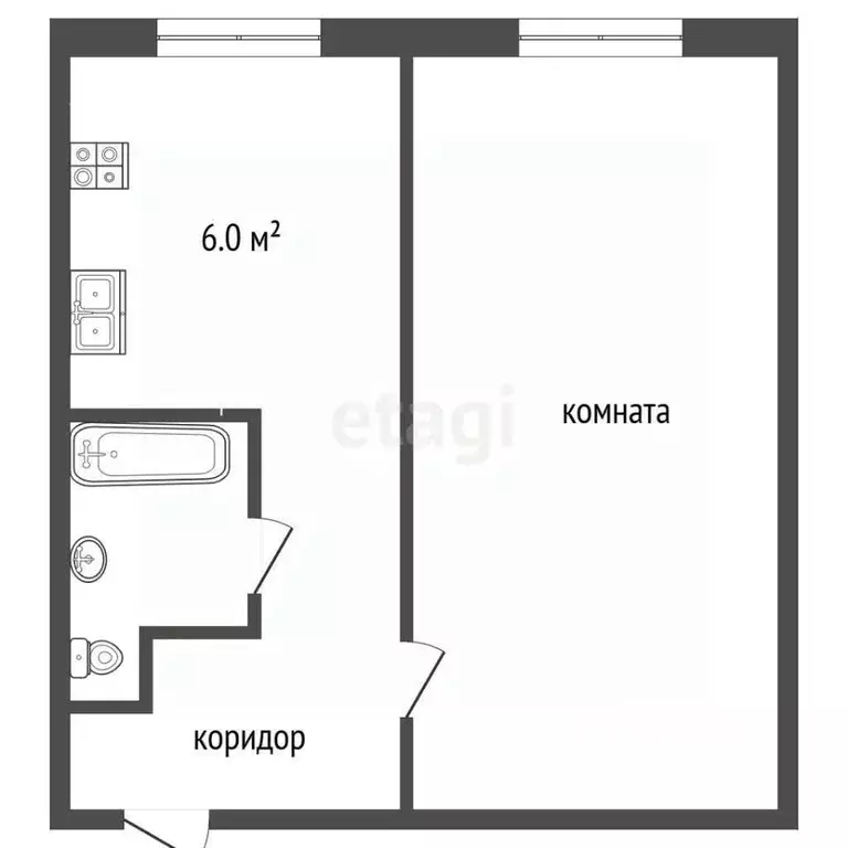 1-к кв. Московская область, Сергиево-Посадский городской округ, д. ... - Фото 2