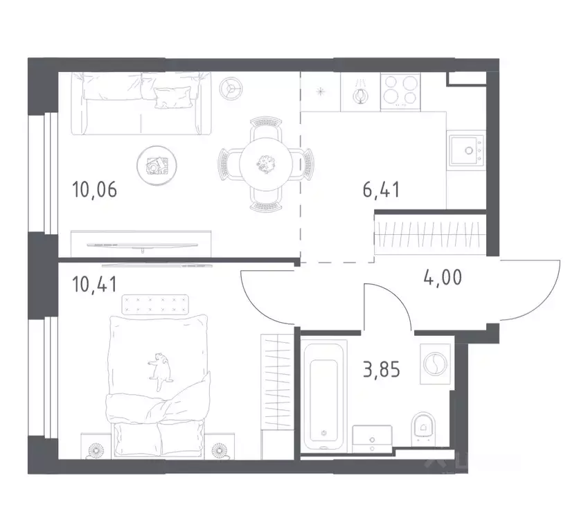 1-к кв. Московская область, Красногорск Квартал Строгино жилой ... - Фото 1