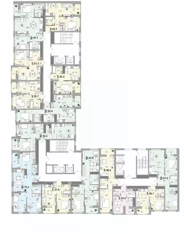 2-к кв. Тверская область, Тверь Южный мкр,  (57.0 м) - Фото 1
