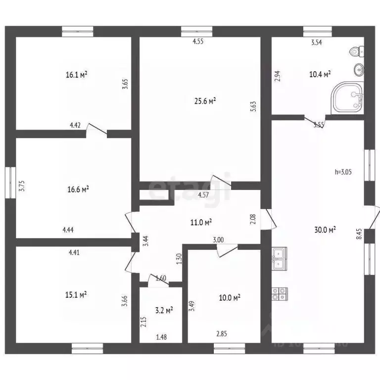 Дом в Крым, Ленинский район, с. Калиновка ул. Южная, 37 (139 м) - Фото 1