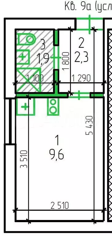 1-к. квартира, 15 м, 1/5 эт. - Фото 0