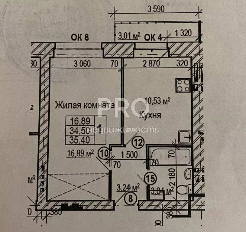 1-к кв. Ярославская область, Ярославль ул. Гончарова, 32 (34.4 м) - Фото 2