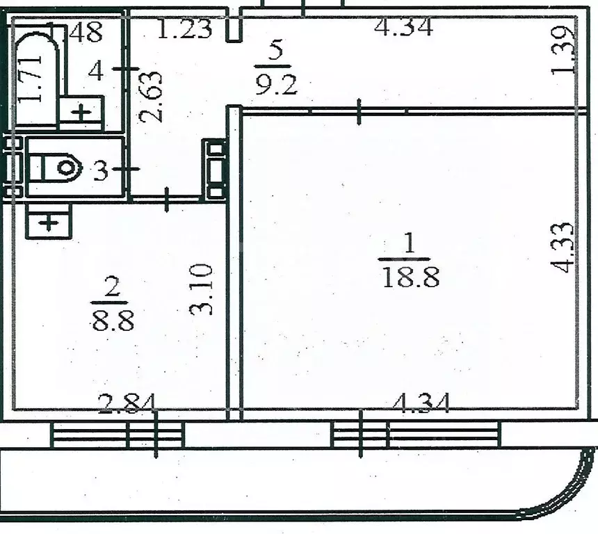 1-к кв. Пермский край, Пермский муниципальный округ, с. Гамово ул. 50 ... - Фото 2