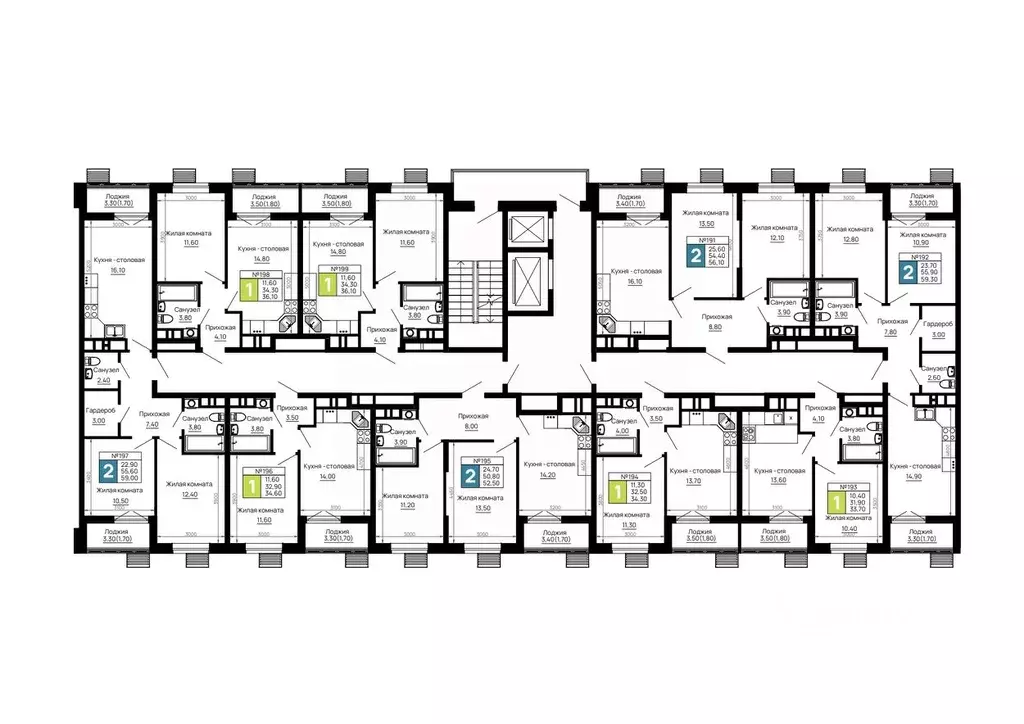 2-к кв. Адыгея, Тахтамукайский район, Яблоновский пгт  (52.5 м) - Фото 2