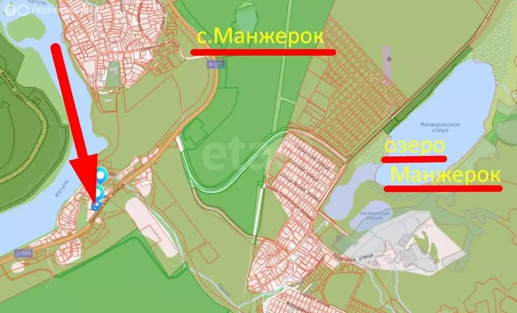 Участок в Манжерок, Пионерская улица (23.1 м) - Фото 1