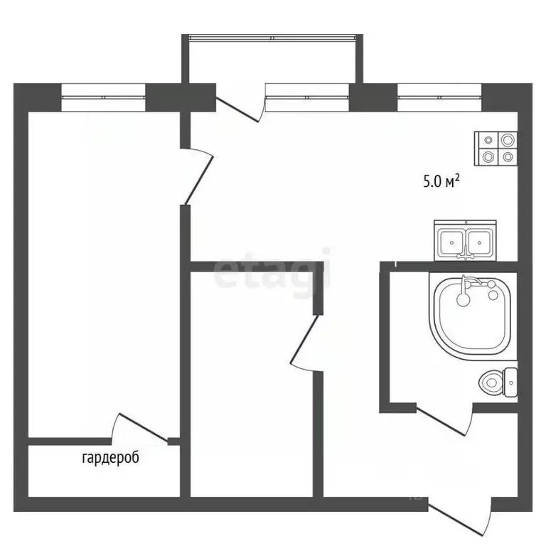 2-к кв. Московская область, Коломна Советская пл., 4 (44.3 м) - Фото 2