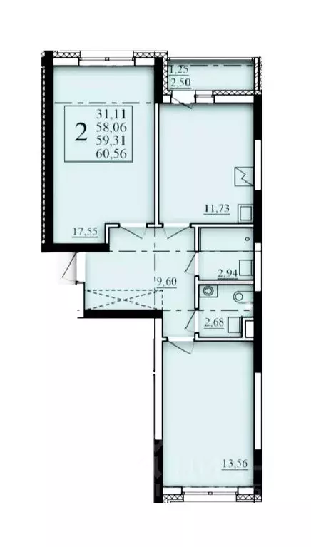 2-к кв. Башкортостан, Уфа Затон-Восточный жилрайон, Паруса жилой ... - Фото 1