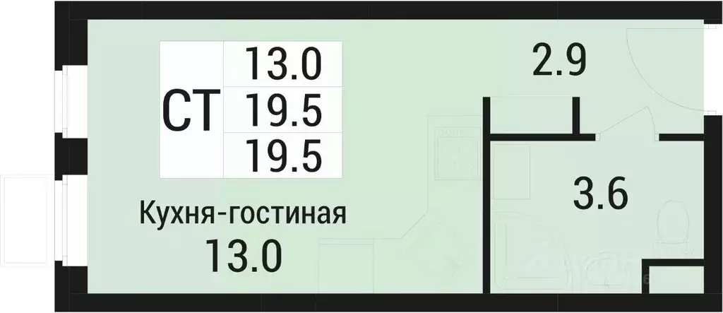 Студия Московская область, Люберцы городской округ, Малаховка пгт Дом ... - Фото 0