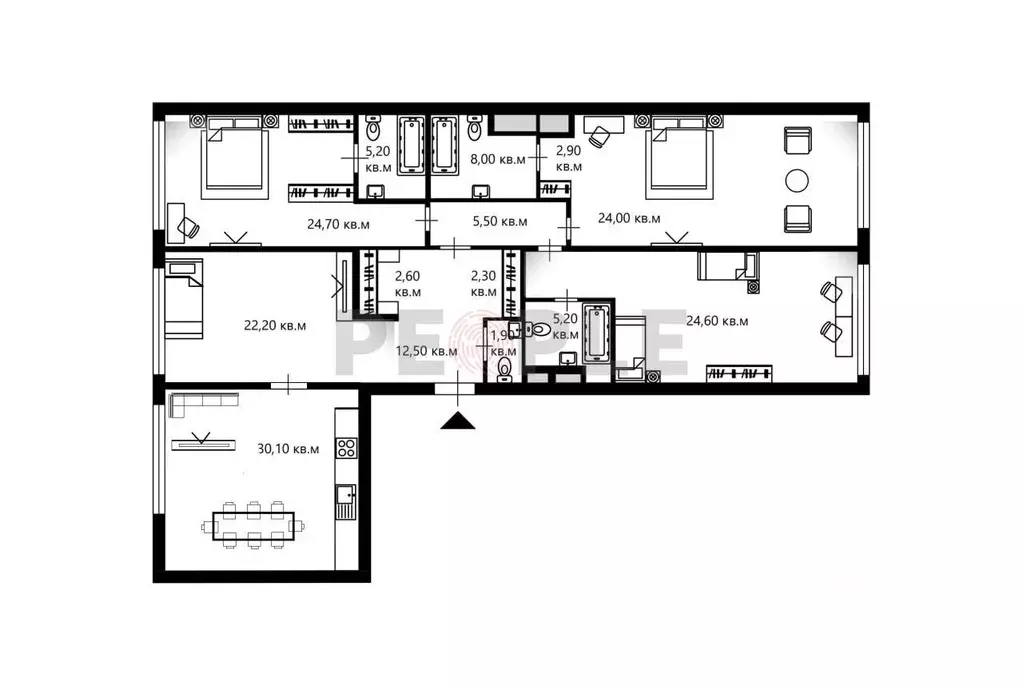 5-к кв. Москва ул. Усачева, 15А (186.5 м) - Фото 2