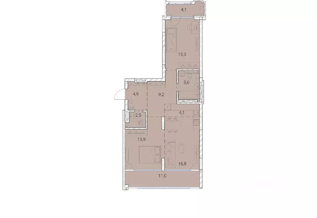 2-к кв. Новосибирская область, Новосибирск Овражная ул., 2А (89.4 м) - Фото 0