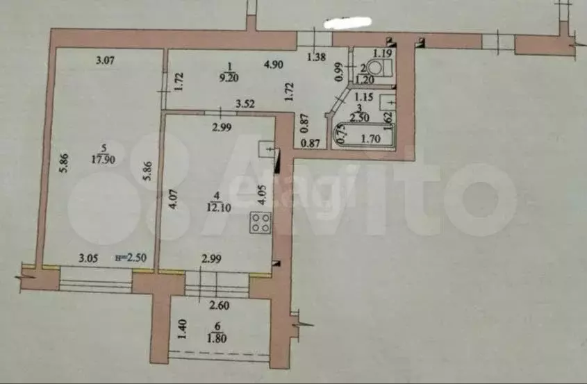 1-к. квартира, 43 м, 3/9 эт. - Фото 0
