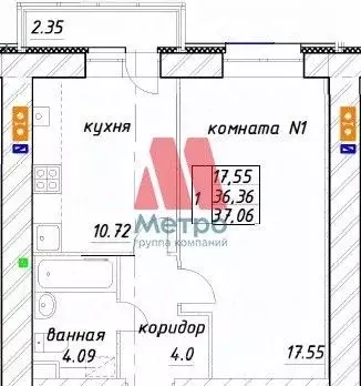 1-к кв. Ярославская область, Ярославский район, Заволжское с/пос, пос. ... - Фото 1