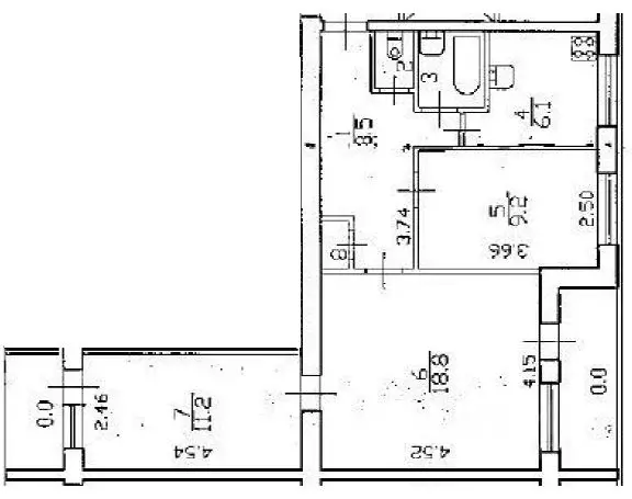 3-к кв. Санкт-Петербург ул. Черкасова, 8К4 (57.4 м) - Фото 1