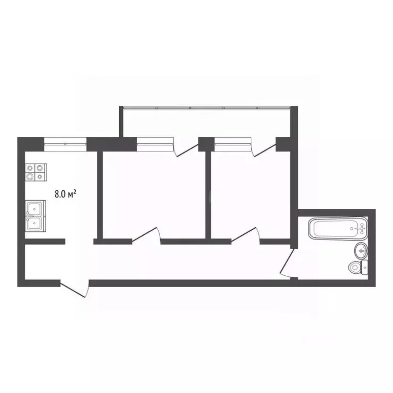 2-к кв. Алтайский край, Барнаул ул. Георгия Исакова, 249/1 (53.7 м) - Фото 2