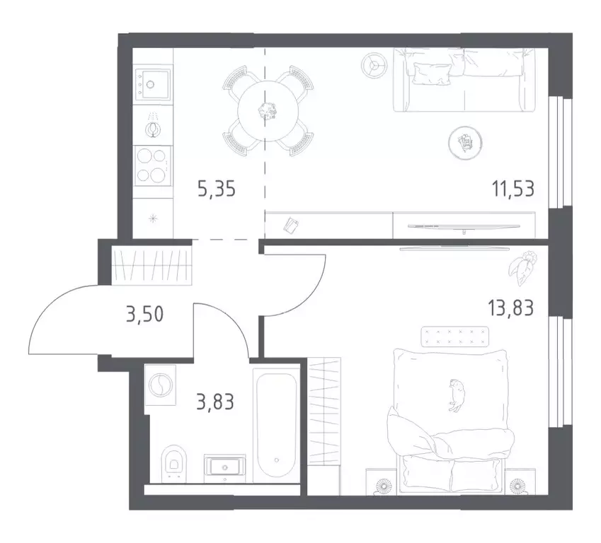 1-к кв. Башкортостан, Уфа ул. Минигали Губайдуллина, 8к9 (38.04 м) - Фото 0