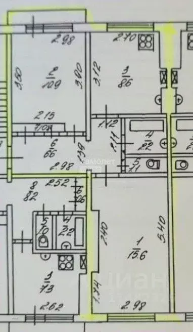 2-к кв. Нижегородская область, Нижний Новгород просп. Гагарина, 21к3 ... - Фото 2
