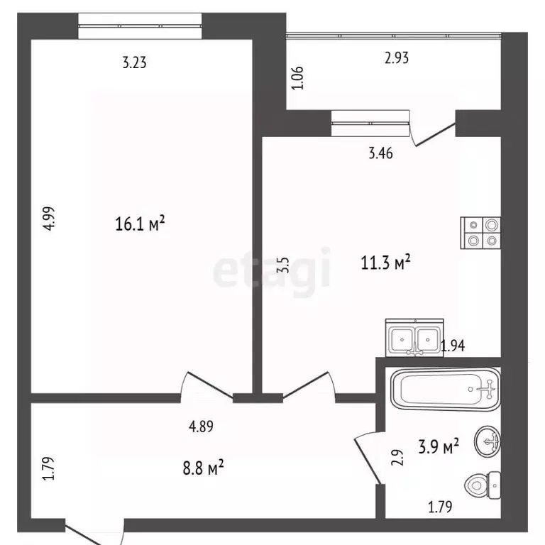 1-к кв. Марий Эл, Йошкар-Ола Комсомольская ул., 88 (41.7 м) - Фото 1