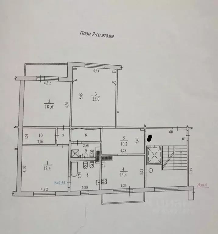 3-к кв. Челябинская область, Челябинск Комсомольский просп., 39б ... - Фото 2