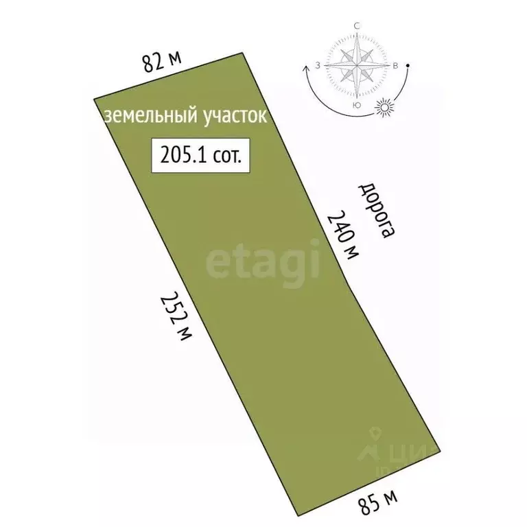 Участок в Крым, Ленинский район, с. Мысовое ул. Тупиковая (205.09 ... - Фото 2