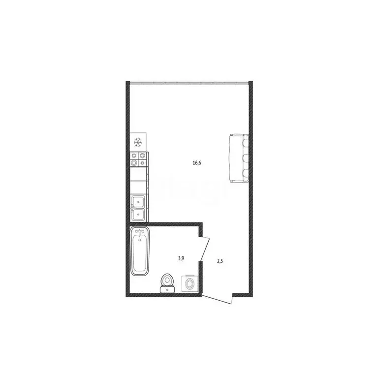 Квартира-студия: Краснодар, улица Ивана Беличенко, 85 (23 м) - Фото 0