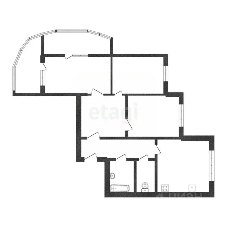 3-к кв. Белгородская область, Белгород ул. Газовиков, 9 (89.0 м) - Фото 2