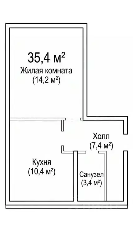 1-к кв. Татарстан, Пестречинский район, Богородское с/пос, д. Куюки, ... - Фото 2