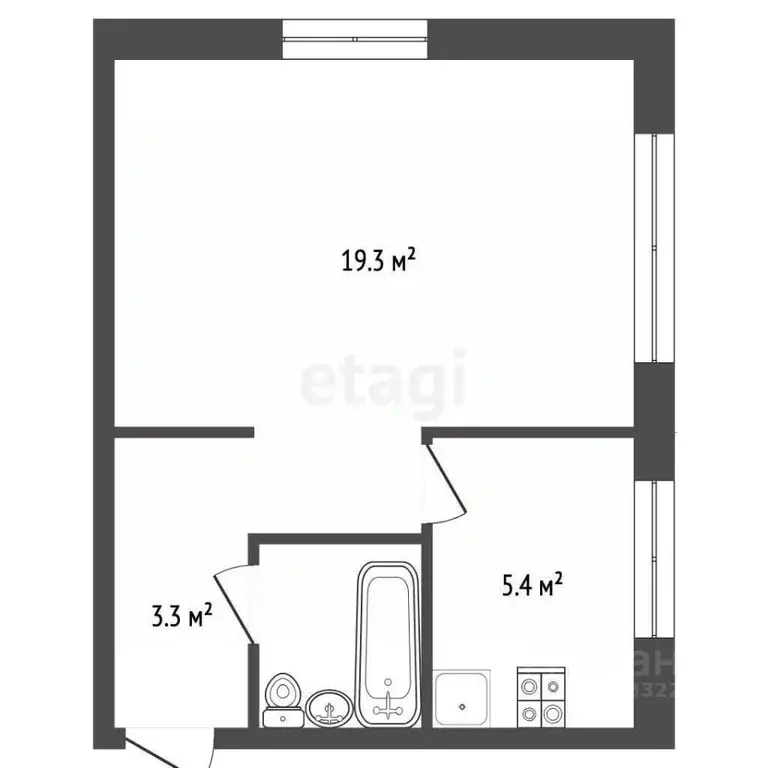 1-к кв. Свердловская область, Екатеринбург ул. Победы, 17А (31.3 м) - Фото 2