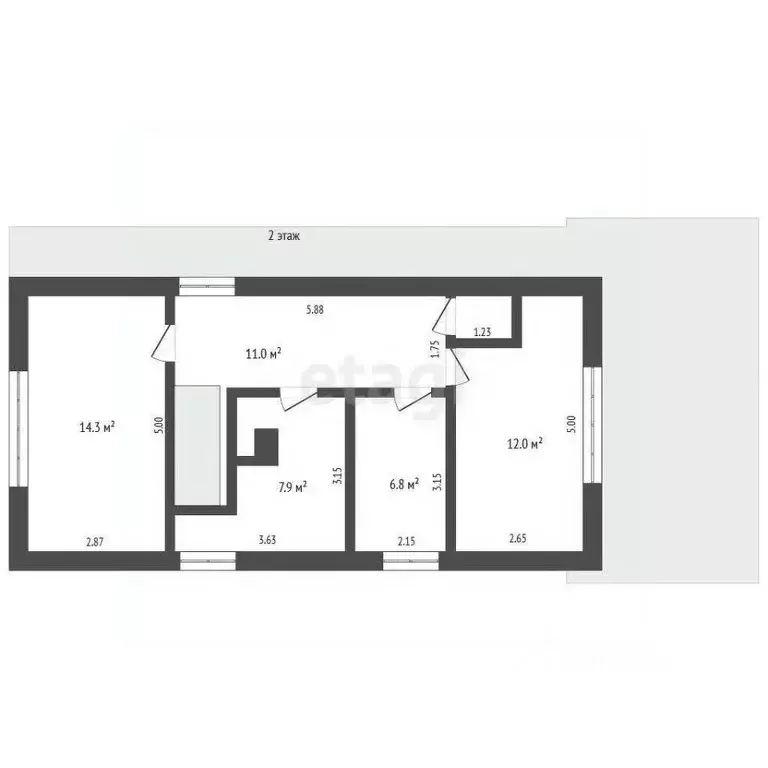 Дом в Кемеровская область, Топкинский муниципальный округ, с. Глубокое ... - Фото 2