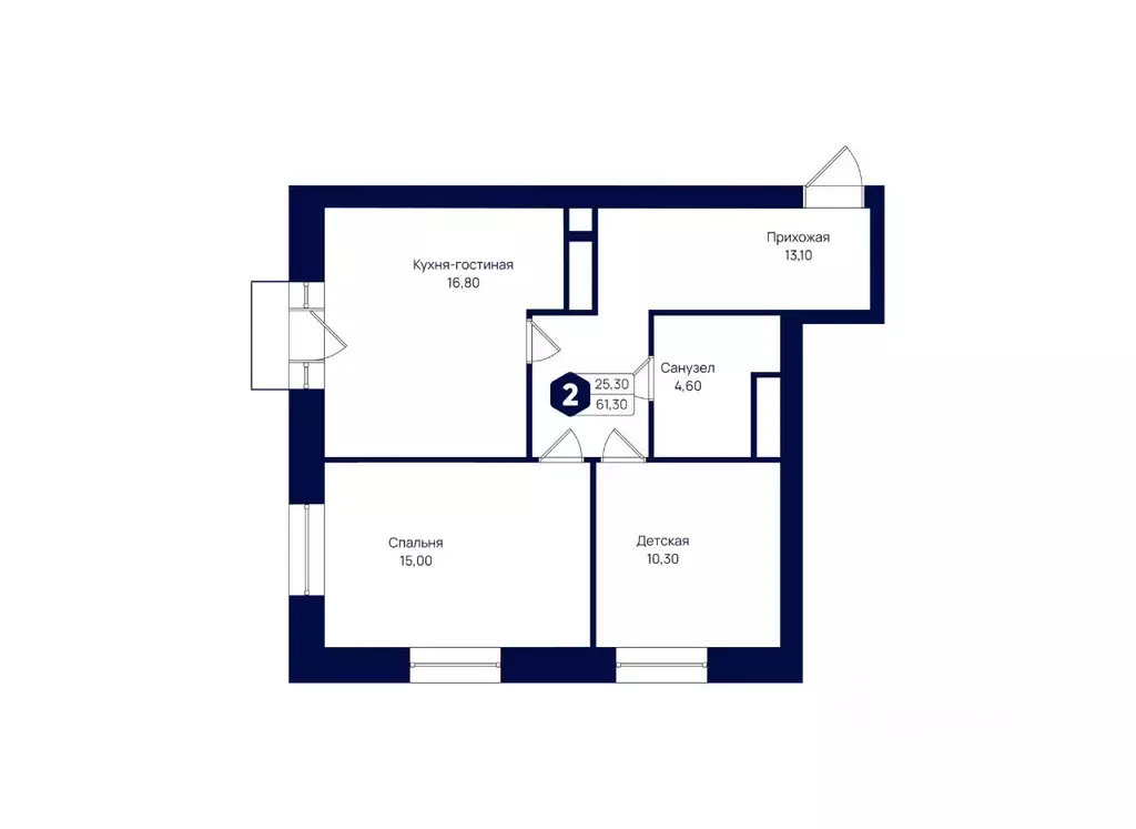 2-к кв. Московская область, Дмитровский муниципальный округ, с. ... - Фото 2