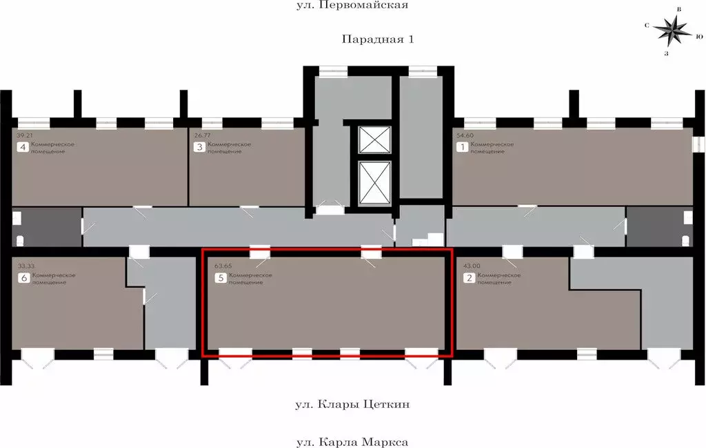 Офис (63.65 м) - Фото 1