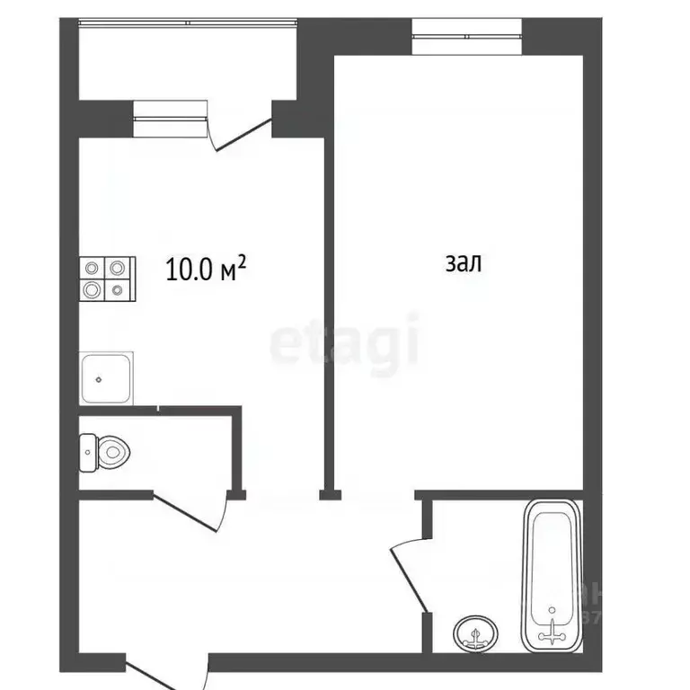 1-к кв. Орловская область, Орловский муниципальный округ, д. Образцово ... - Фото 1