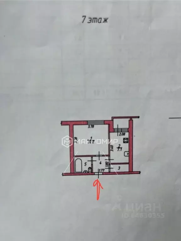 1-к кв. Орловская область, Орел Полярный пер., 2 (28.1 м) - Фото 2