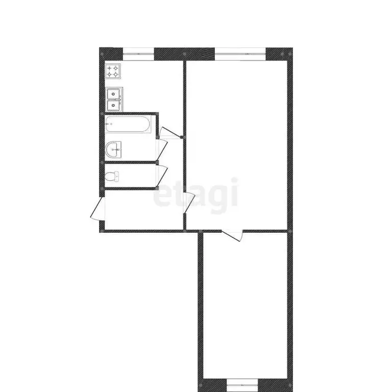 2-комнатная квартира: Вологда, улица Чехова, 59А (44.4 м) - Фото 1