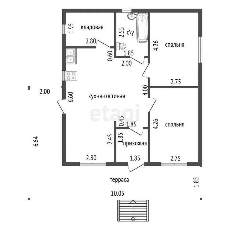 Дом в Ломоносовский район, деревня Низино (63.5 м) - Фото 1
