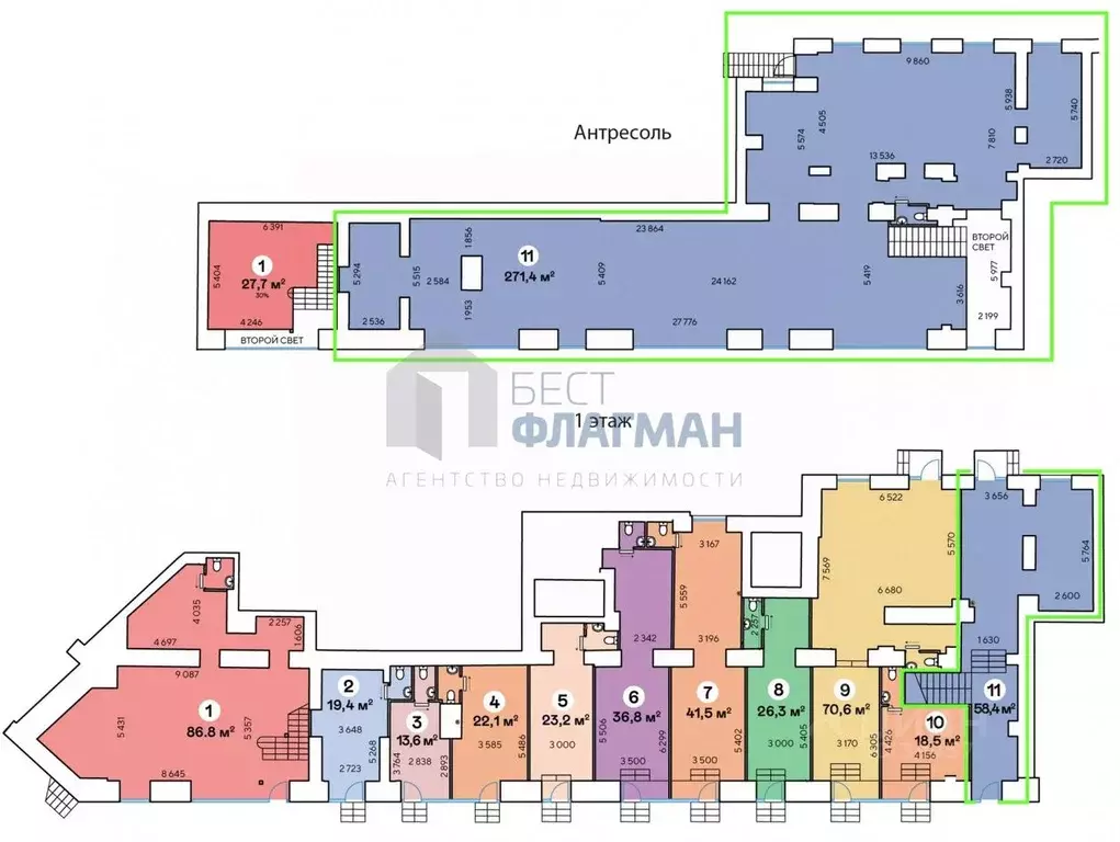 Помещение свободного назначения в Москва Ленинский просп., 70/11 (330 ... - Фото 2