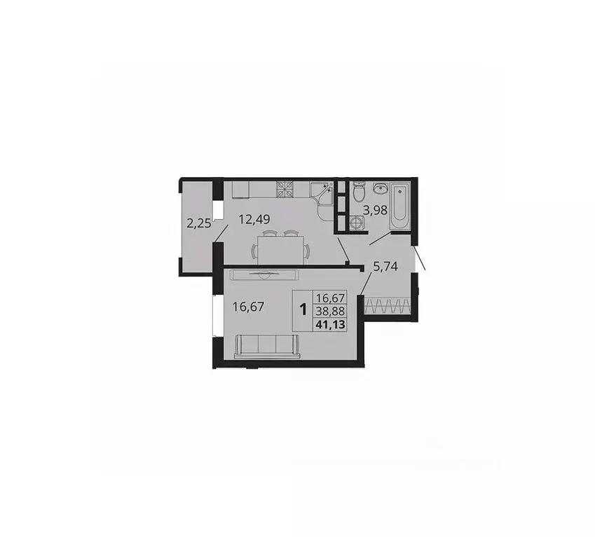 1-к кв. Краснодарский край, Краснодар пос. Знаменский, Родные Просторы ... - Фото 1