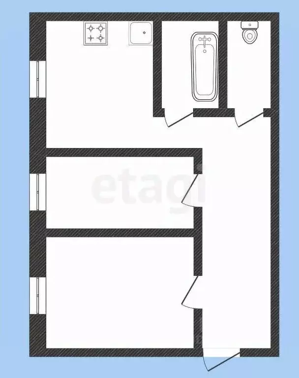 2-к кв. Пермский край, Березники просп. Ленина, 68 (52.4 м) - Фото 2