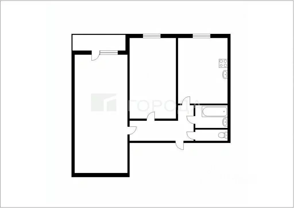 2-к кв. Кемеровская область, Новокузнецк ул. Кирова, 97 (43.0 м) - Фото 1