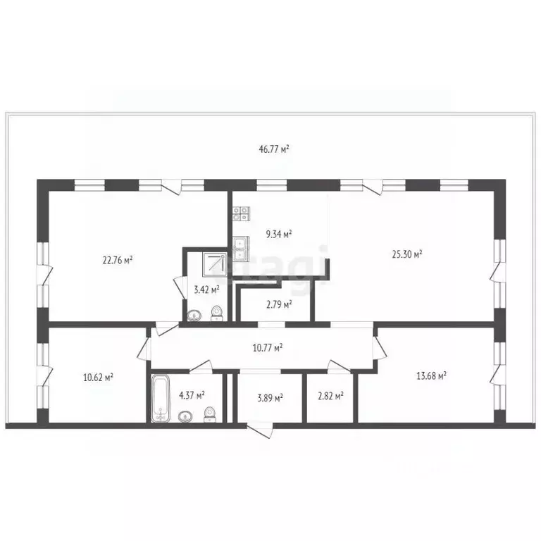 3-к кв. Тюменская область, Тюмень Причальная ул., 7 (156.0 м) - Фото 2